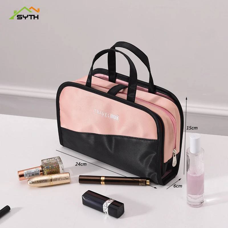 Fashion Women Clear Cosmetic Bags PVC Toiletry Travel Organizer Necessary Beauty Case Makeup Bag Bath Wash Make Up Box | Дом и сад