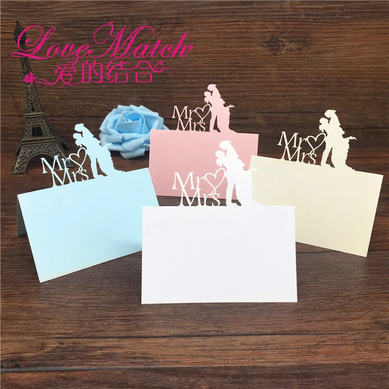 40 шт. Жених и невеста лазерная резка для свадьбы банкетные карточки рассадки имя