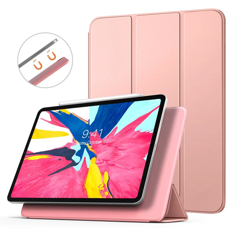 Для iPad Pro 11 Чехол для iPad Pro Funda Магнитный ультра тонкий чехол для смарт-телефона для iPad 11 дюймов чехол с поддержкой беспроводной зарядки+ пленка