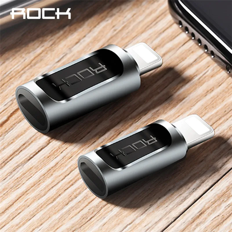 Фото Адаптер ROCK Type c для освещения iPhone X 8 6 OTG Lightning Micro Famale Splitter USB C Microusb