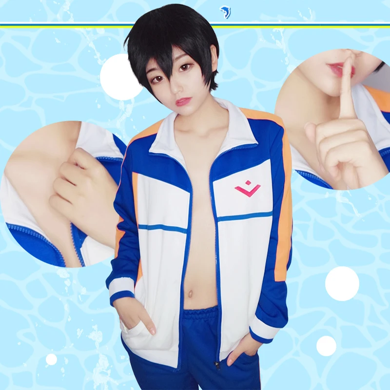 Аниме бесплатно! Iwatobi Плавание клуб Косплэй костюм Haruka Nanase Хадзуки Нагиса