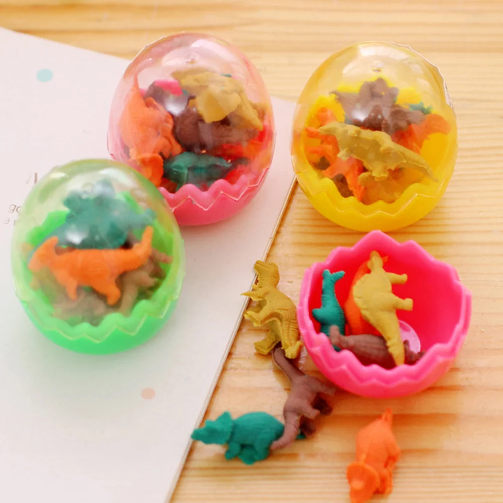 7 шт./компл. динозавр яйцо детская Подарочная коробка школьный офис мультфильм