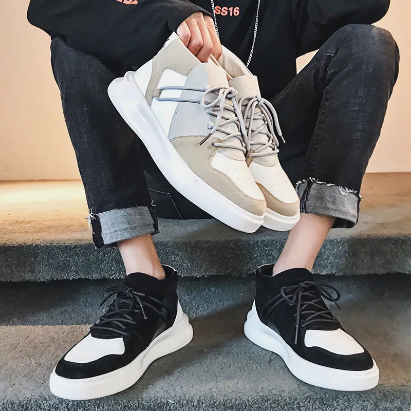 Мужские кроссовки Superstar Белые Повседневные теннисные на шнурках с высоким берцем