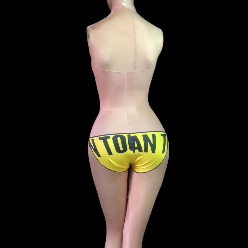 

Christia Bella Sexy Printing Stage Bodysuit Nude Nightclub Pole Dance Leotard Sleeveless Jumpsuit Women Stage Ds Dancer Costumes