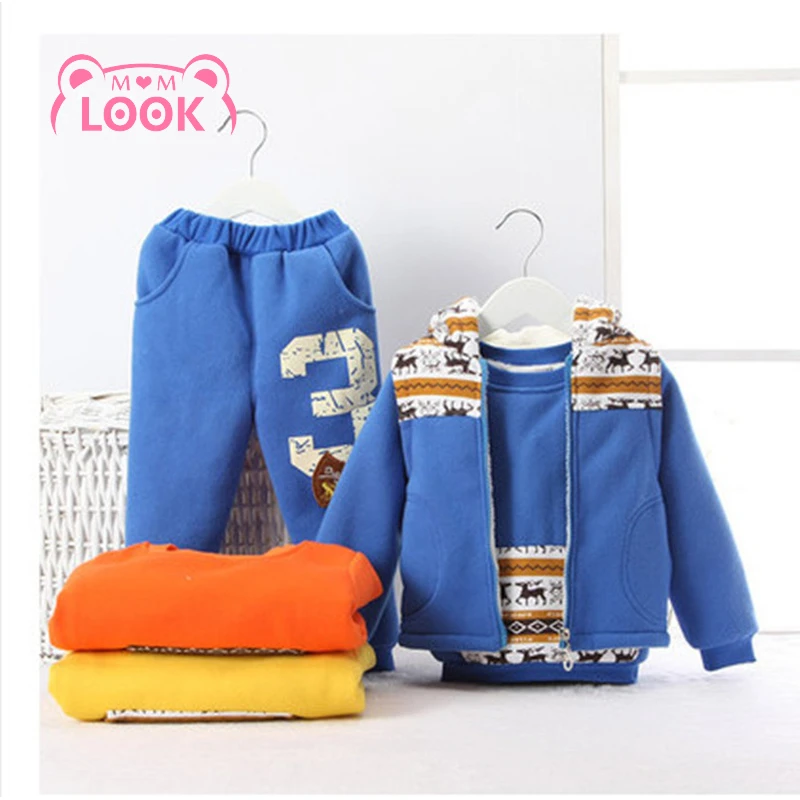Boys Clothing Sets 2020 Winter Toddler Girls Clothes 3Pcs Outfit Kids Tracksuit For Suit Children 1 2 3 4 5 6Year | Детская одежда и