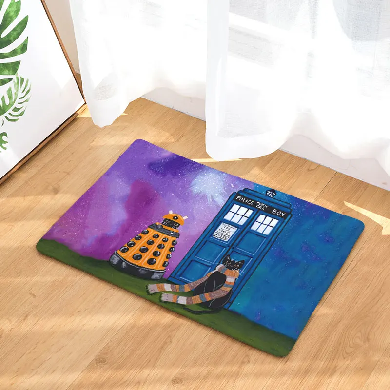 Monily Противоскользящий водонепроницаемый коврик для двери милый мультяшный Кот