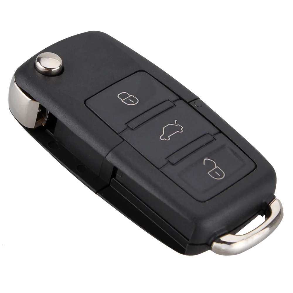 Черный 3 кнопки Smart Remote Замена портативный чехол для ключей без чипа Volkswagen B5 / Passat
