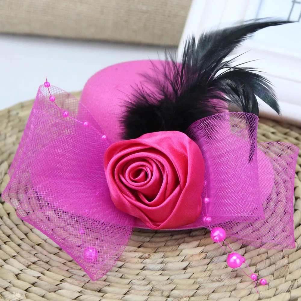 Головной убор невесты для новорожденных 2023 маленькая шляпа Шпилька волос