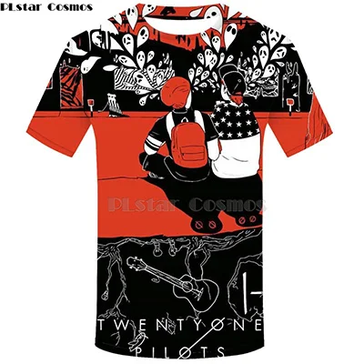 Цвет: желтый Футболка Twenty one pilots, Мужская 3D футболка, harajuku, топ, хип-хоп, Мужская футболка, уличная одежда, топы, модная мужская одежда, футболка - Цвет: Цвет: желтый