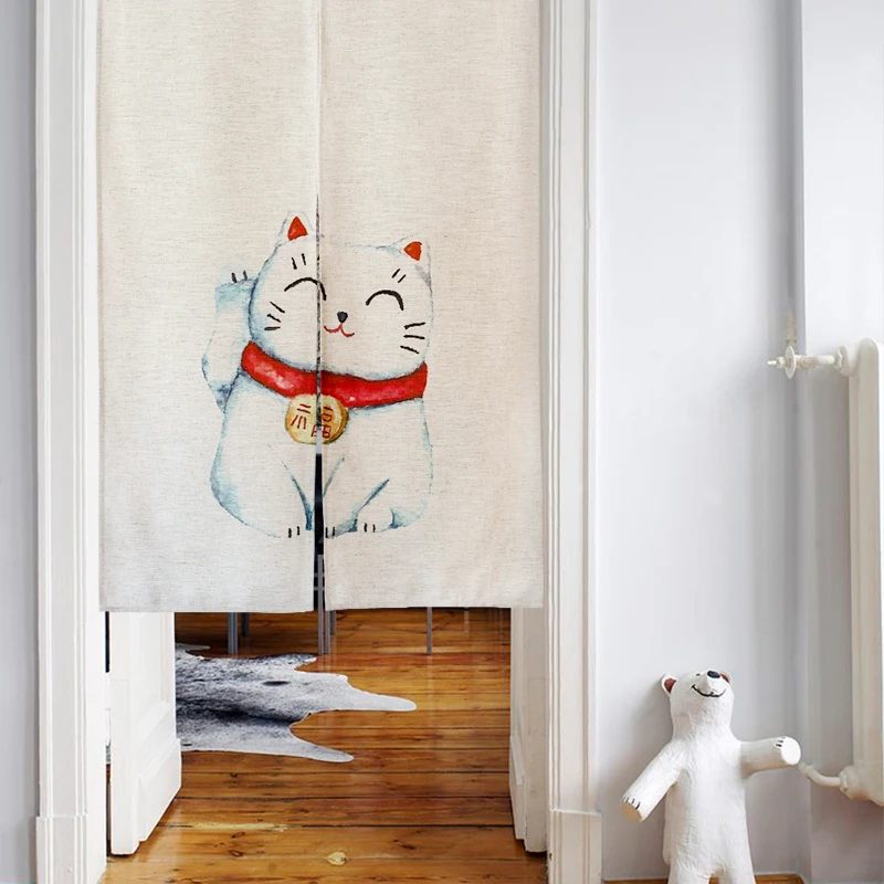 

Nice Curtains Lucky Japanese Bedroom Kitchen Door Curtain Cloth Curtain Fengshui Door Curtain for Bedroom Bathroom