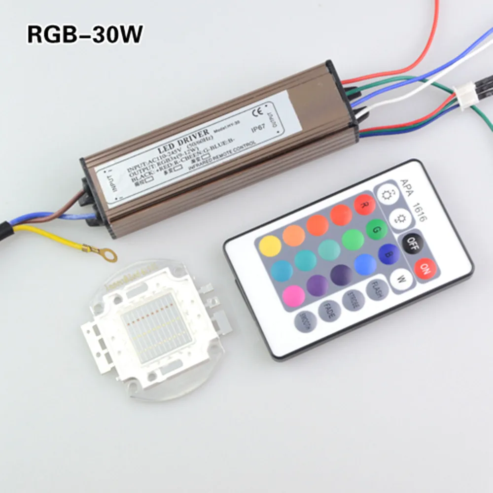 Светильник лампа RGB COB светодиодная лампочка 10 Вт-100 Вт + Водонепроницаемый