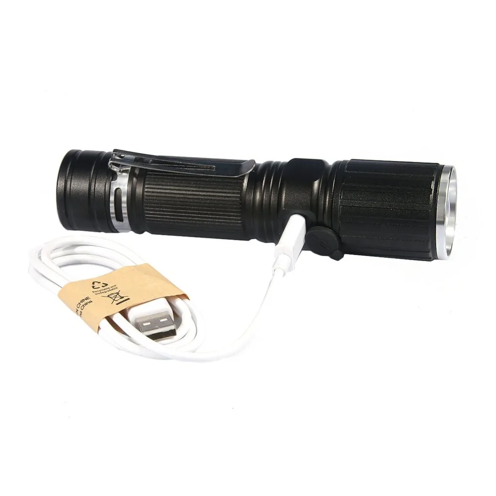 E529 super bright white red side light three-mode aluminum flashlight (with USB cable without battery) | Освещение