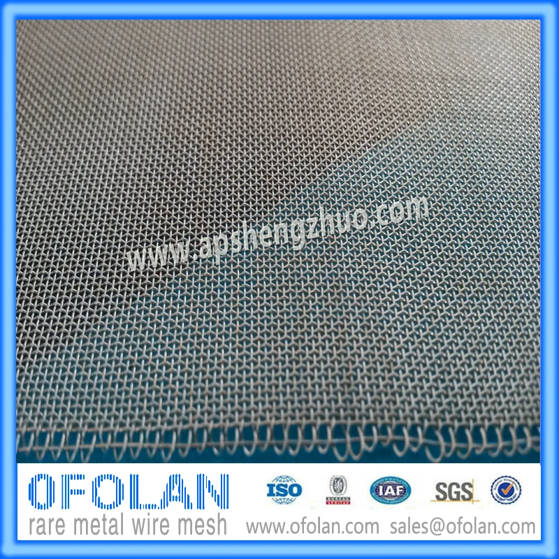 

100 mm Width Pure Silver Wire Mesh For Battery Collect Mesh