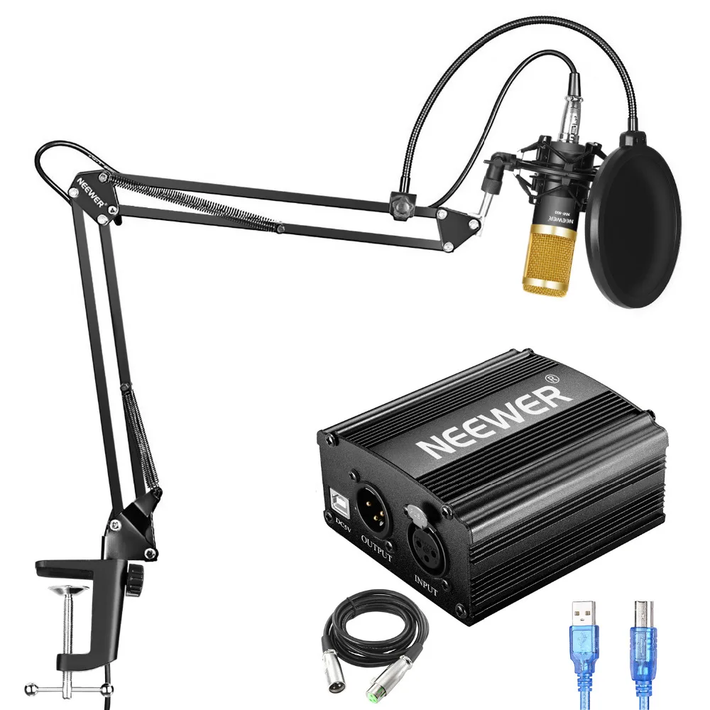 Neewer NW-800 конденсаторный микрофон комплект с USB 48 В фантомный источник питания NW-35