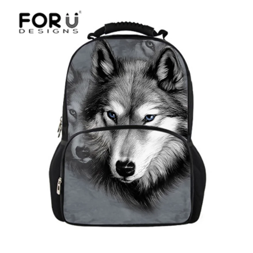 Рюкзак FORUDESIGNS для мужчин 3D рюкзак в стиле Харадзюку с принтом виде животных