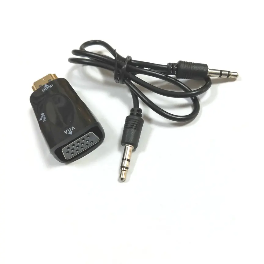 5 шт. аудиокабель HDMI совместимый с VGA штекер гнездо HD 1080P для ПК ноутбука ТВ