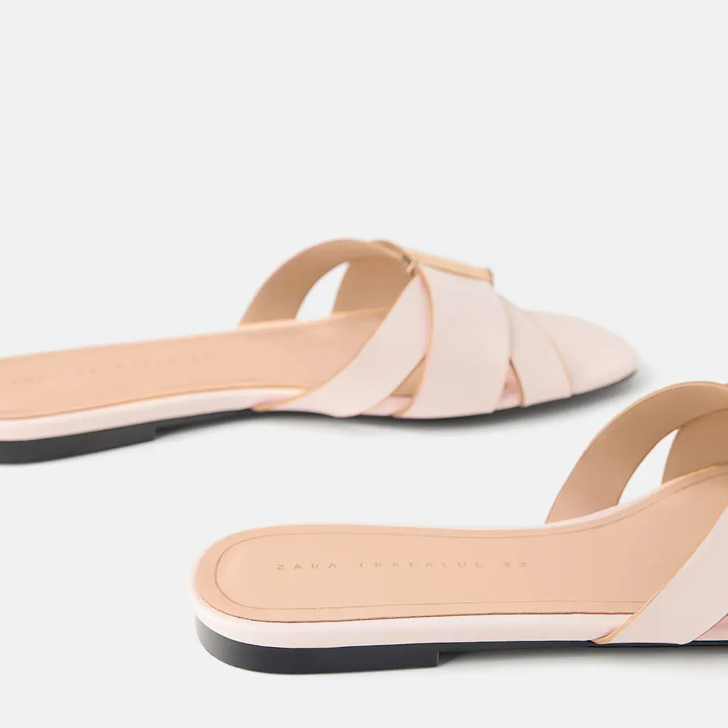 Летние женские шлепанцы пляжная обувь на плоской подошве наружные горки женская