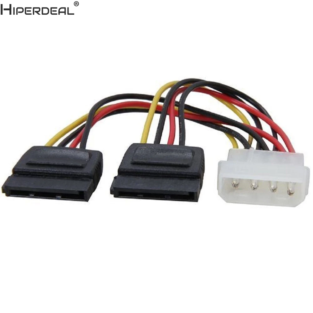 Сплиттер питания Y HIPERDEAL Molex на SATA кабель переходник 2 ходовой 4 контактный х 15 Oct30