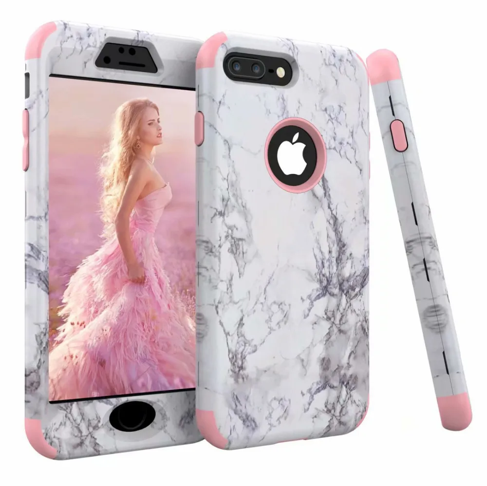 3 в 1 мраморный узор бампер 360 чехол для iPhone 12 11 Pro Max X XR XS 7 6 6S 8 Plus Жесткий ПК