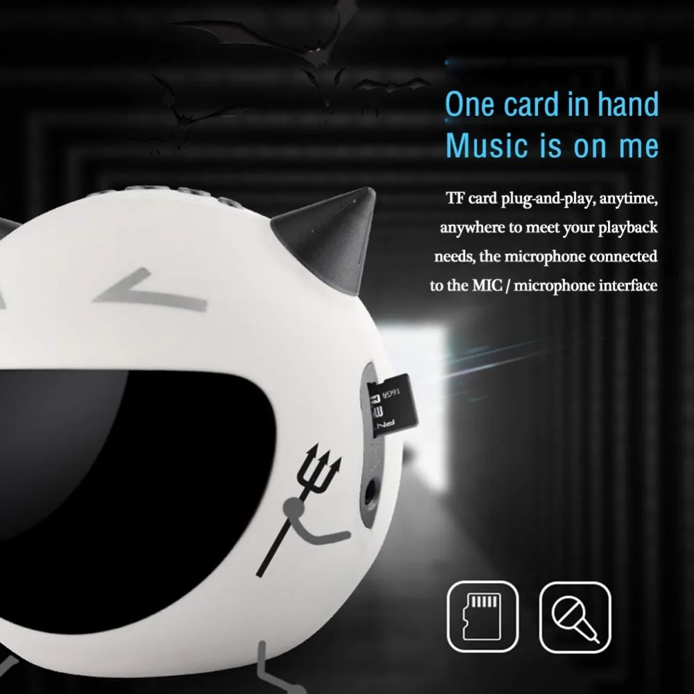 Bocina Bluetooth динамик FM радио Будильник портативные динамики часы LED для детей милый