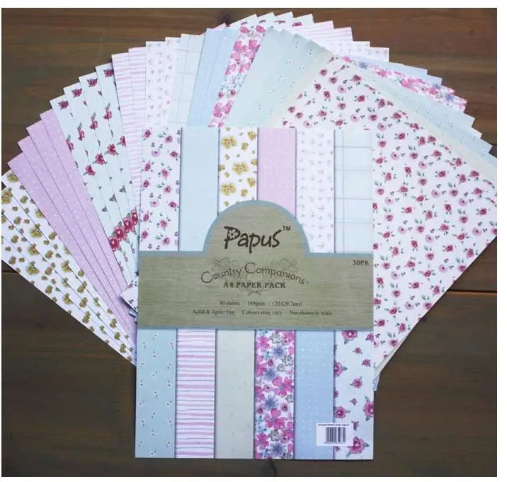 DIY Фотоальбом цветок декоративная бумага для скрапбукинга ремесла художественная карта А4 односторонняя печать 24 листа/набор