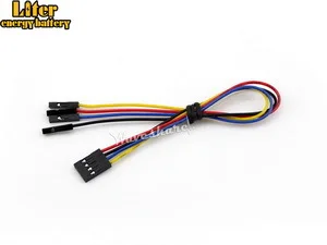 

20pcs/lot Jumper Wire 4-pin to Separated Pins 4 pin Female Connector in One End Separated in Other End Pitch 2.54mm Color Cable