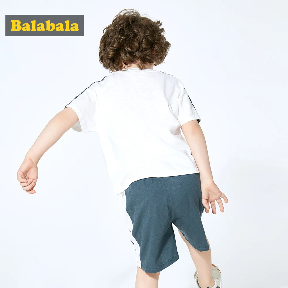 Balabala/комплект одежды для мальчиков модная футболка + штаны комплект детей из 2