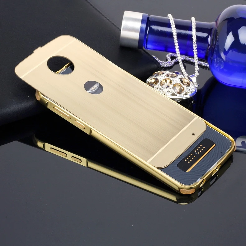 Металлический чехол для Motorola Moto Z XT1650 противоударный алюминиевый каркас роскошный Ультратонкий Пластиковый Чехол для Moto Z XT1650 чехол