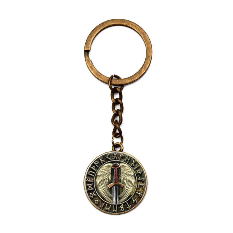 2019 Ретро панк Валькирия викингов брелок ювелирные изделия искусственная