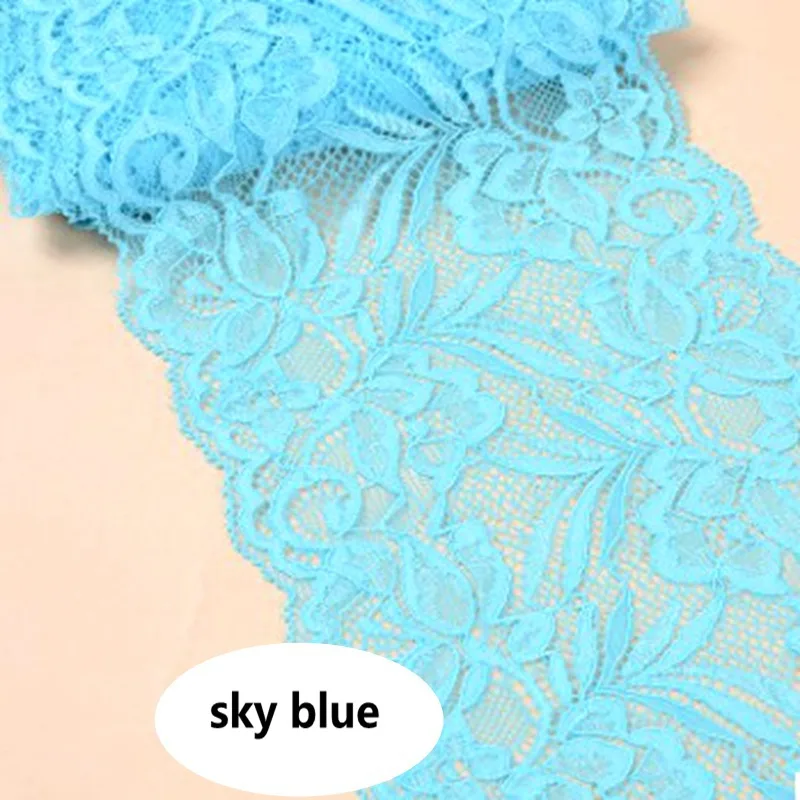 sky blue HL 1 ярд 15 см ширина эластичное кружево аксессуары для одежды свадебное нижнее белье швейные принадлежности DIY Одежда Ткань - Цвет: sky blue