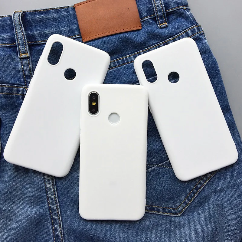 

Белый чехол для Xiaomi Mi8, мягкая задняя крышка, чехол для Xiaomi Mi 8, полностью матовые защитные чехлы
