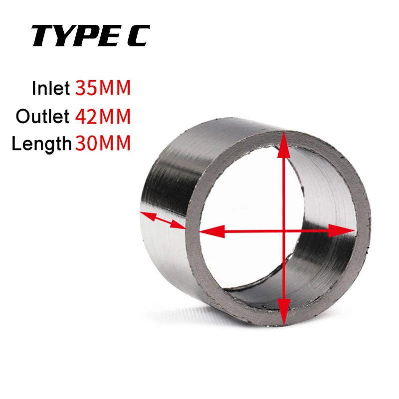 Выхлопная труба мотоцикла или автомобиля Графитовая прокладка для глушителя