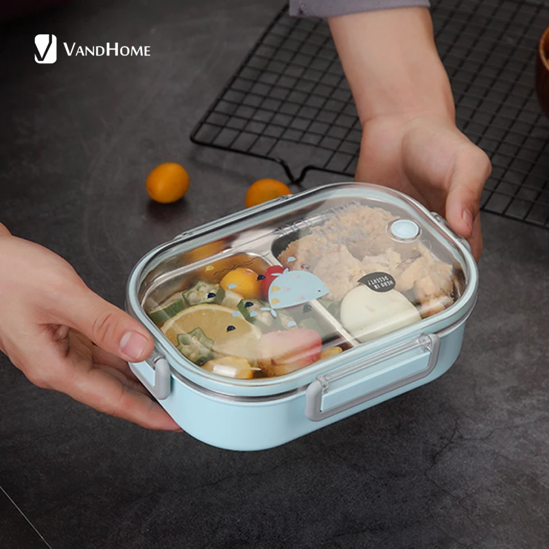 VandHome коробка для ланча детей японский 304 из нержавеющей стали Bento box герметичный