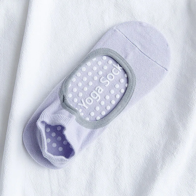 Purple SALSPOR для женщин Йога сплошной цвет открытая спина Нескользящие устойчивые носки гимнастика Спорт Йога Балетные Носки для бега работа Велоспорт носки - Цвет: Purple
