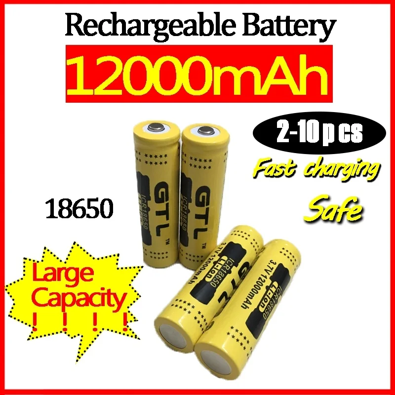 

100% New Original NCR18650B 3.7 V12000 mah 18650 Lithium Rechargeable Battery Large Capacity GTL EvreFire