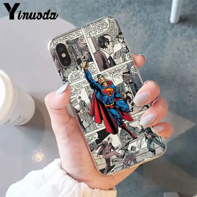 Yinuoda Marvel мстители супергерой комиксы на заказ фото мягкий чехол для телефона для iPhone 6S 6plus 7plus 8 8Plus X Xs MAX 5 5S XR