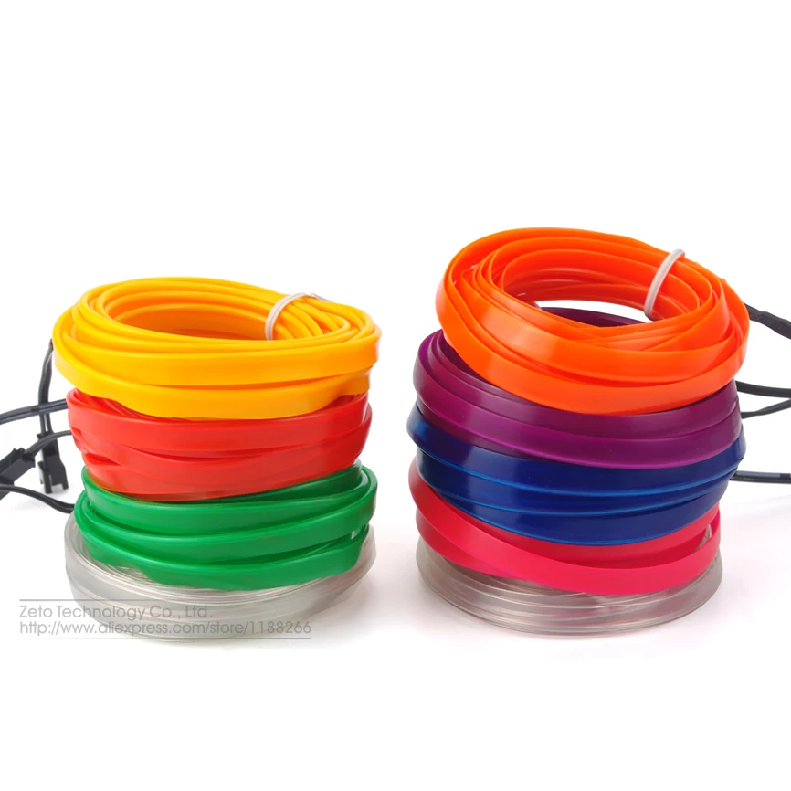 Гибкая неоновая лента для холодного света 5 м светящаяся EL Проводная украшения