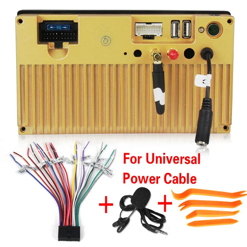 Universal cable 2din Android8.1 четырехъядерный автомобильный проигрыватель с радио и GPS для TOYOTA Nissan Volkswagen hyundai Honda KIA Lada mazda - Цвет: Universal cable