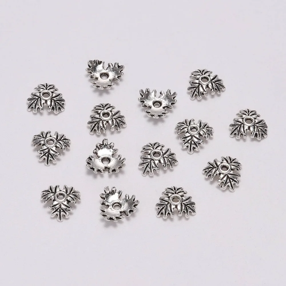 

50pcs/Lot 3 Petals Hollow Bead End Caps Flower Loose Sparer Apart Bead Caps For DIY Earring Bracelet Jewelry Making Accessories