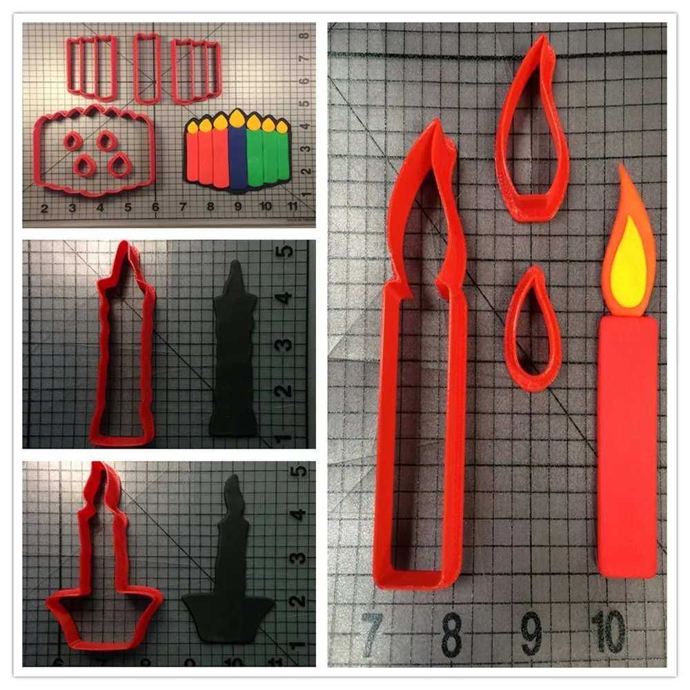 Формочки для печенья серии свечи инструменты украшения тортов с 3D принтом на