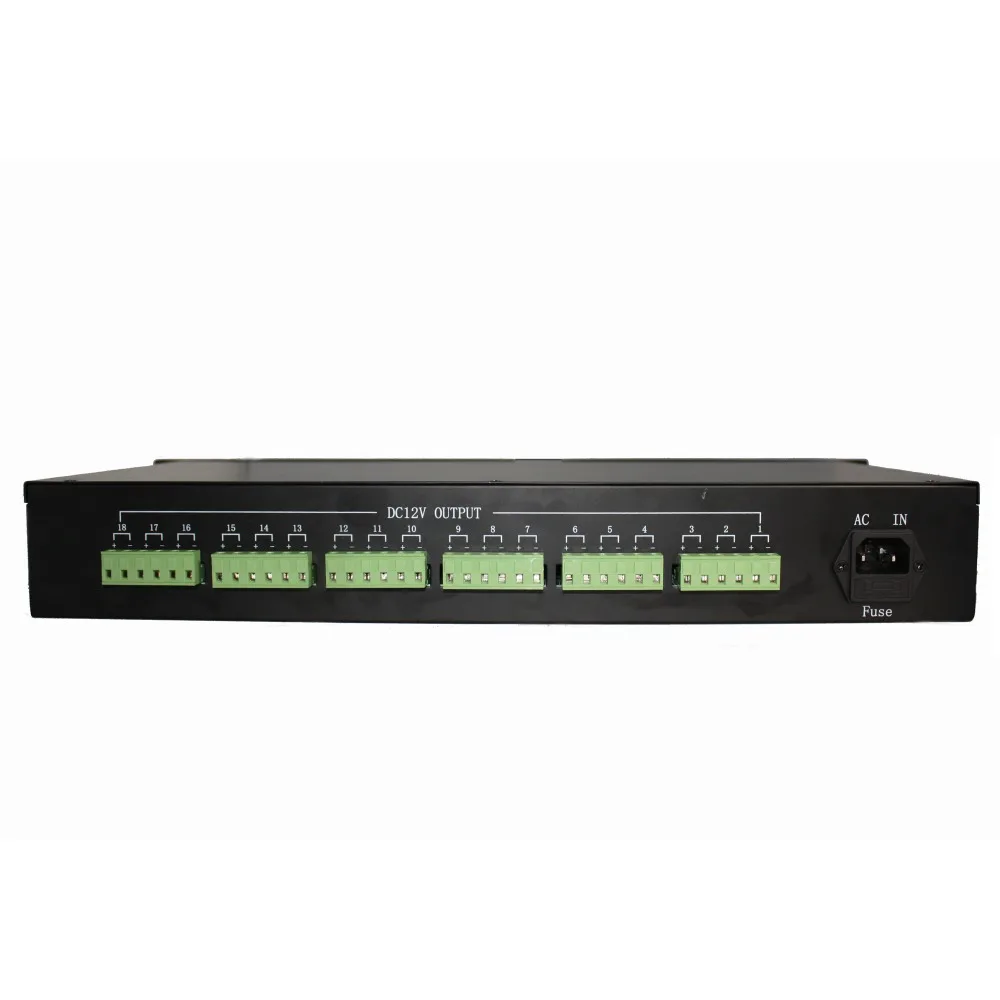 CCTV адаптер питания для монтажа в стойку источник 18Ch AC24V выходная мощность коробка