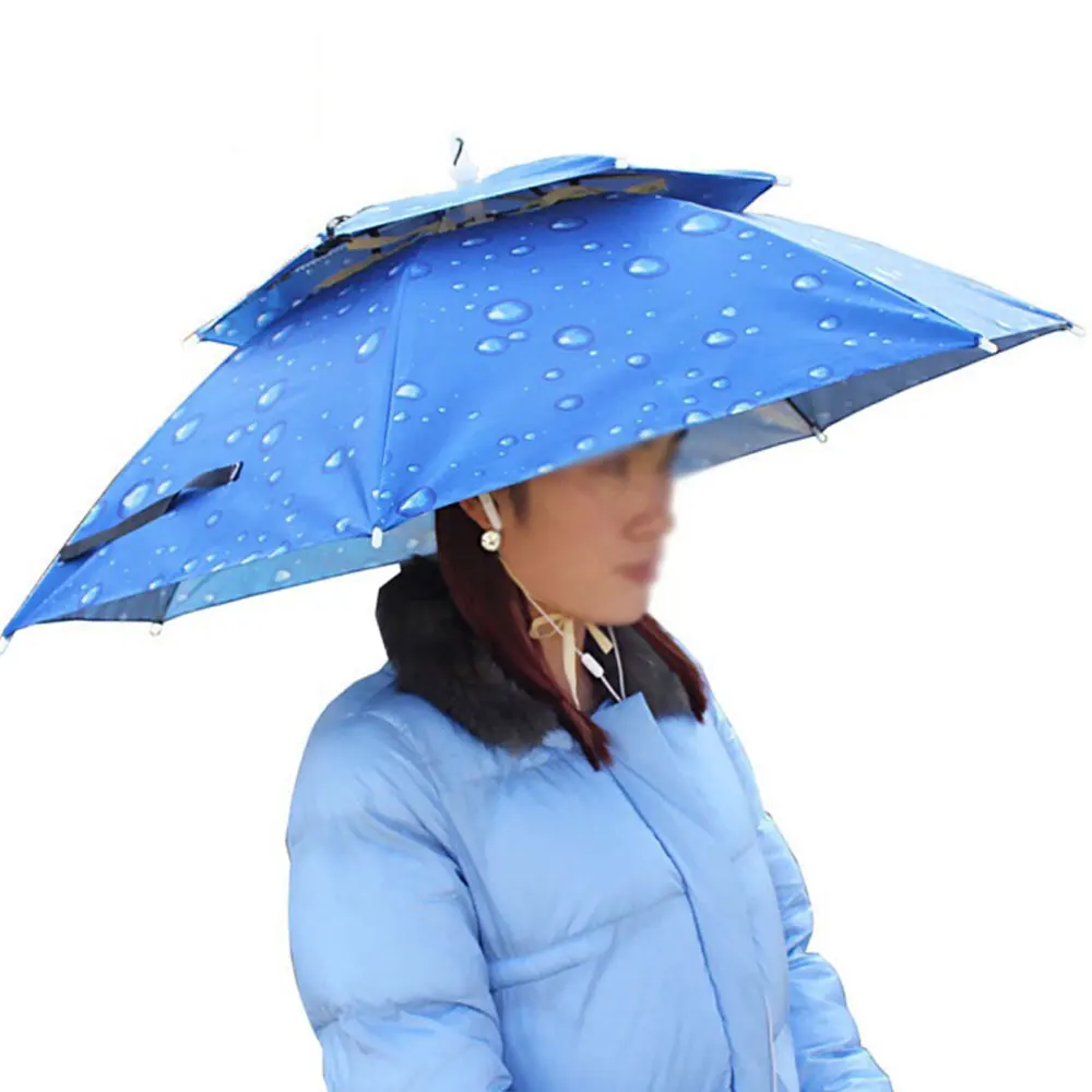 

Waterproof Anti-UV Umbrella Hat Beach head tent Sun Shelter Portable 55cm Sun Shade Outdoor Camping Fishing Hiking