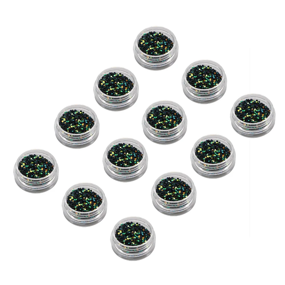 12 шт./компл. дизайн ногтей блестки украшения микро шпильки точки наклейки для