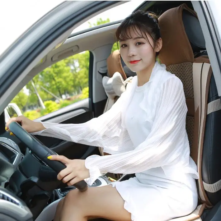 Летняя женская одежда для защиты от солнца гофрированная шаль шифоновая