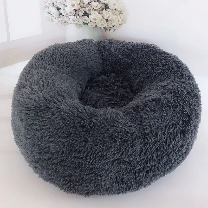 Dark Gray Глубокий спальный кошачий наполнитель, плюшевый теплый домик для кошек, Когтеточка для кошек Kedi Evi Kattenmand Mascotas Gato Gatos, товары для кошек - Цвет: Dark Gray