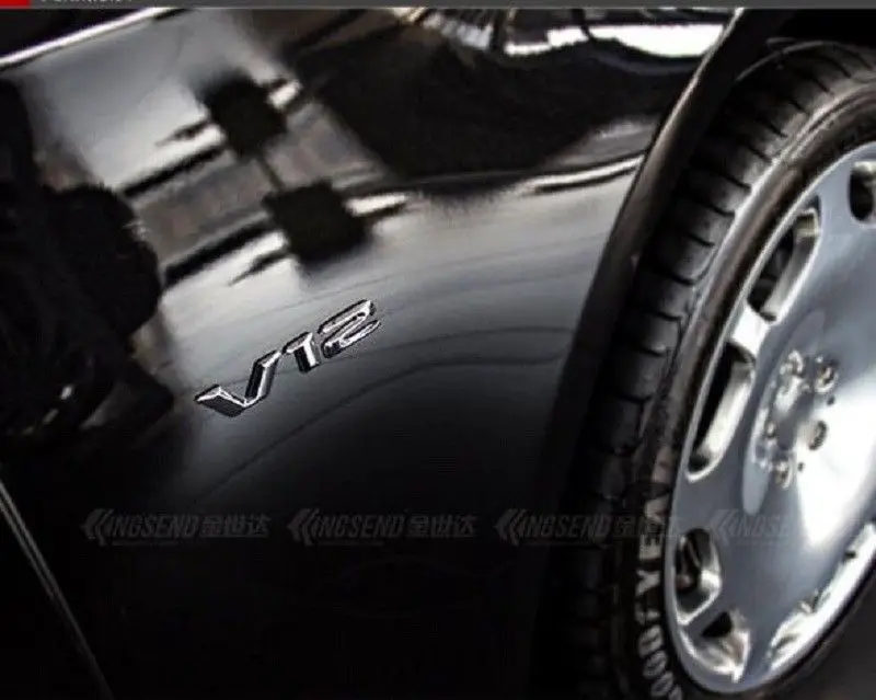 Серебряные буквы V12 эмблема кузова автомобиля значок стикер подходит для Mercedes Benz