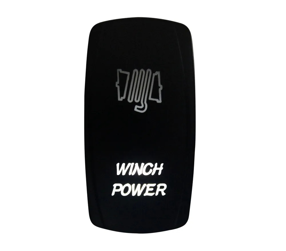 Водонепроницаемый клавишный переключатель питания для лебедки IP66 белый