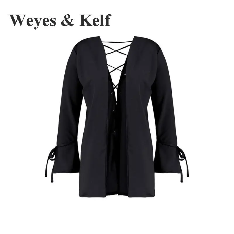 Женское кружевное пальто Weyes & Kelf черная хлопковая куртка большого размера с