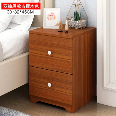 2 drawer-Red wood Современная мебель для спальни тумбочки прикроватный шкаф для хранения простой многофункциональный ящик для хранения Маленький комод mx6241147 - Цвет: 2 drawer-Red wood