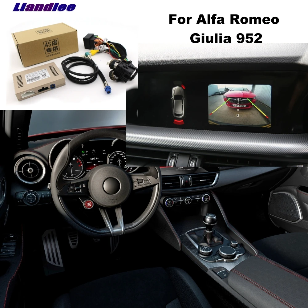 Комплект парковочной камеры Liandlee интерфейс заднего вида для Alfa Romeo Giulia 952